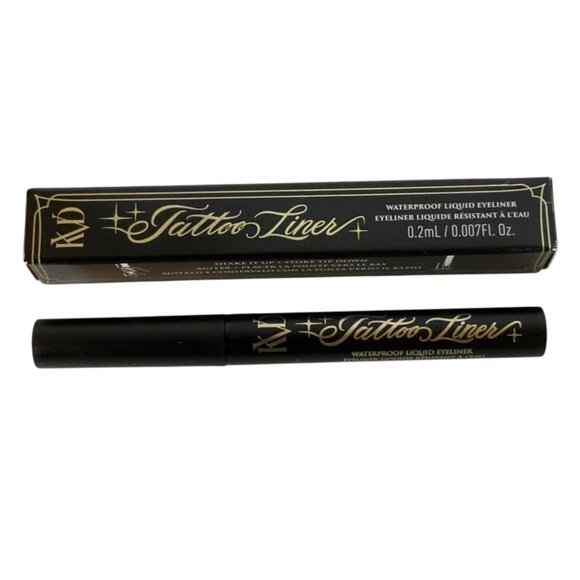 KVD Tattoo Liner Waterproof Liquid Eyeliner 0.2ml / .007 fl oz Trooper Black 10 - Picture 1 of 7